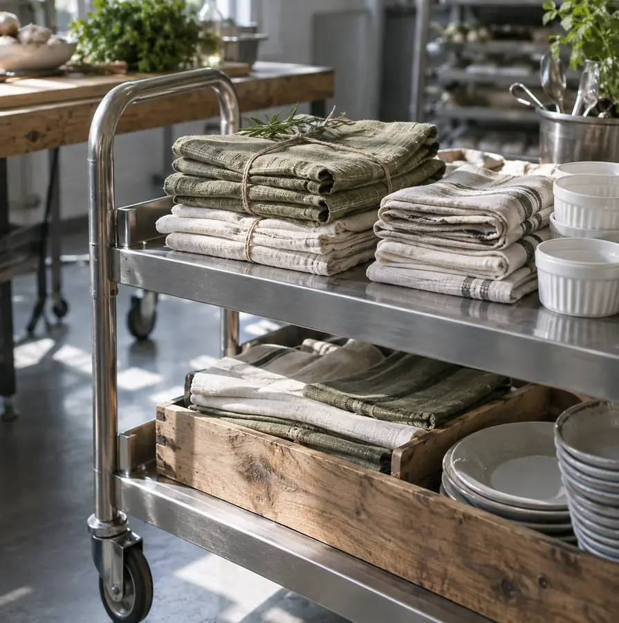 Illustration of catering businesses equipment and workspace